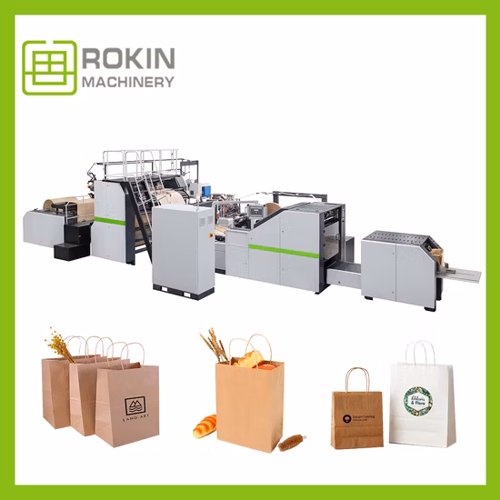 Latest Technology Square Bottom Second Hand Paper Bag Making Machines Paper Bag Hole Machine Stand up Paper Bag Making Machine